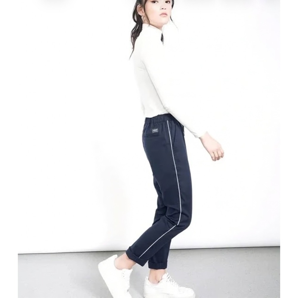 Wildfang‎ Essential Piped Drawstring Pant Navy NWT M Androgynous Chic Streetwear